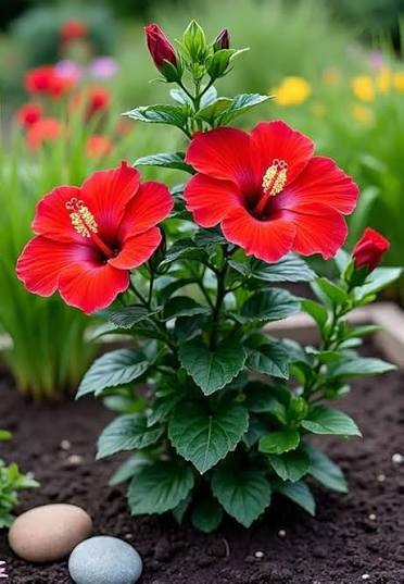 Red Hibiscus Plant